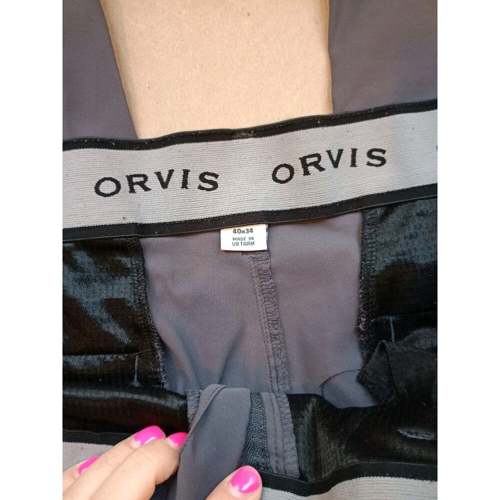 ORVIS Performance Cargo Pants Water Repellent Stretch Comfort Hiking Size 40x34 - Picture 3 of 10